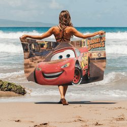 lightning mcqueen cars beach towel