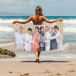 bts beach towel