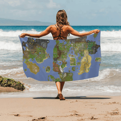 runescape world map beach towel