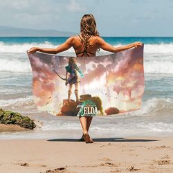 zelda tears of the kingdom beach towel