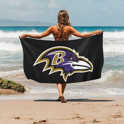 baltimore ravens beach towel
