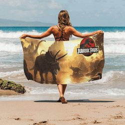 jurassic park beach towel