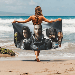 mass effect beach towel