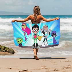 teen titans beach towel