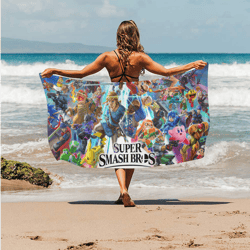 super smash bros beach towel