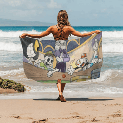 cuphead beach towel