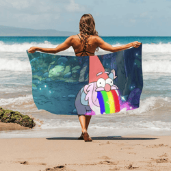 gravity falls gnome beach towel