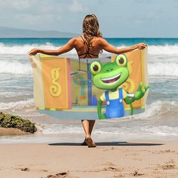 gecko's garage beach towel
