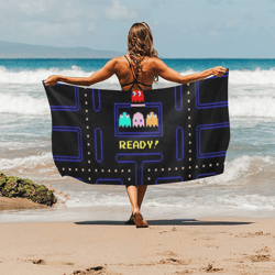 pac-man beach towel