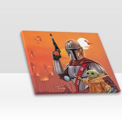 mandalorian frame canvas print