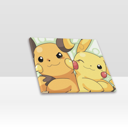 pikachu and raichu frame canvas print