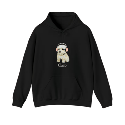 clairo dog puppy headphones hoodie