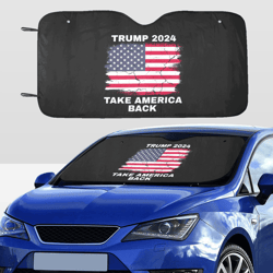 trump 2024 take america back car sunshade