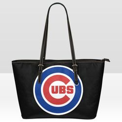 chicago cubs leather tote bag