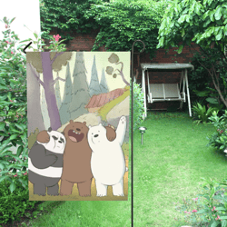 we bare bears garden flag