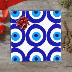 evil eye gift wrapping paper