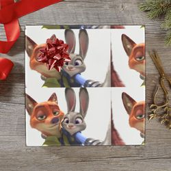 zootopia gift wrapping paper