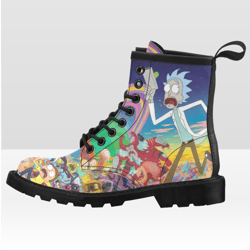 rick and morty vegan leather boots