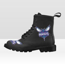 charlotte hornets vegan leather boots