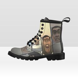 skibidi toilet vegan leather boots