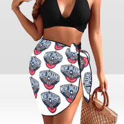 new orleans pelicans beach sarong wrap