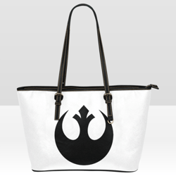 rebel resistance alliance leather tote bag