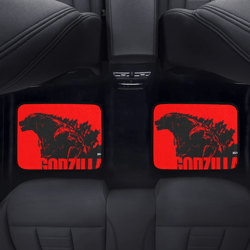 godzilla back car floor mats set of 2