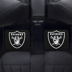 raiders back car floor mats set of 2