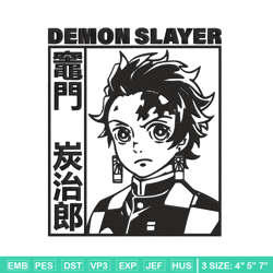 tanjiro kamado embroidery design,demon slayer embroidery,embroidery file,anime embroidery,anime shirt, digital download.