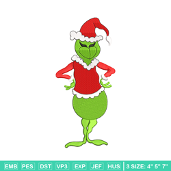 the grinch embroidery design, chrismas embroidery, embroidery file, embroidery shirt, emb design, digital download