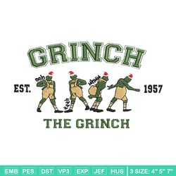 the grinch est embroidery design,grinch embroidery, chrismas design, embroidery shirt, embroidery file, digital download