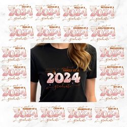 proud family of 2024 graduate svg, graduation cap, 2024 graduation svg bundle, senior family svg, proud graduate family