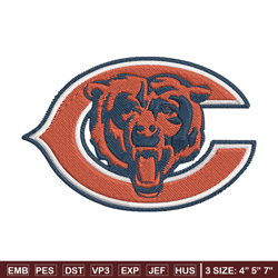 chicago bears embroidery design, chicago bears embroidery, nfl embroidery, logo sport embroidery, embroidery design.