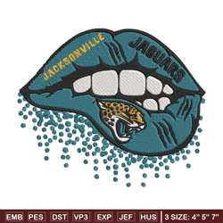 jacksonville jaguars dripping lips embroidery design, jacksonville jaguars embroidery, nfl embroidery, sport embroidery.