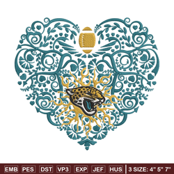 jacksonville jaguars heart embroidery design, jacksonville jaguars embroidery, nfl embroidery, logo sport embroidery. (3