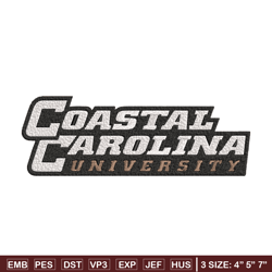 Coastal Carolina logo embroidery design, NCAA embroidery, Sport embroidery, logo sport embroidery, Embroidery design