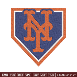 new york mets logo embroidery design, mlb embroidery, sport embroidery, logo sport embroidery, embroidery design