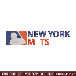 new york mets logo embroidery design, mlb embroidery, sport embroidery, logo sport embroidery,embroidery design