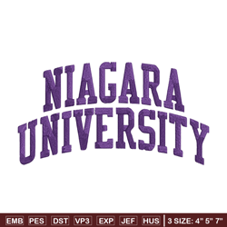 niagara university logo embroidery design, ncaa embroidery, embroidery design,logo sport embroidery,sport embroidery