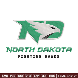 north dakota logo embroidery design, ncaa embroidery, sport embroidery, logo sport embroidery, embroidery design