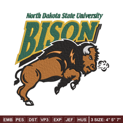 north dakota state mascot embroidery design,ncaa embroidery,embroidery design, logo sport embroidery, sport embroidery