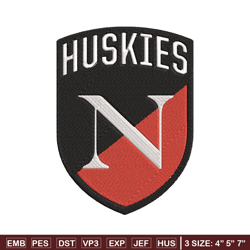 northeastern huskies logo embroidery design, ncaa embroidery, sport embroidery, logo sport embroidery, embroidery design