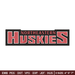 northeastern huskies logo embroidery design,ncaa embroidery,sport embroidery, logo sport embroidery, embroidery design