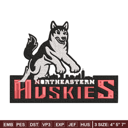 northeastern logo embroidery design, logo embroidery, sport embroidery, logo sport embroidery, embroidery design