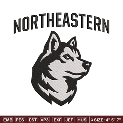 northeastern university embroidery design, ncaa embroidery, sport embroidery, logo sport embroidery, embroidery design.