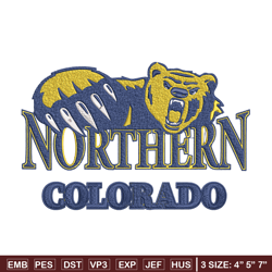 northern colorado logo embroidery design, college embroidery,sport embroidery, logo sport embroidery, embroidery design