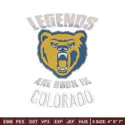 northern colorado poster embroidery design, ncaa embroidery, embroidery design, logo sport embroidery, sport embroidery