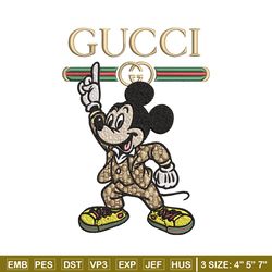 mickey gucci embroidery design, gucci embroidery, embroidery file,logo shirt, sport embroidery, digital download