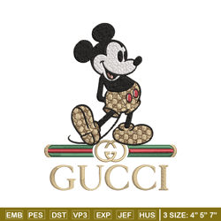 mickey gucci embroidery design, gucci embroidery, embroidery file,logo shirt, sport embroidery,digital download