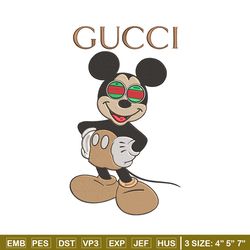 mickey gucci embroidery design, mickey embroidery, embroidery file, gucci embroidery, anime shirt, digital download.